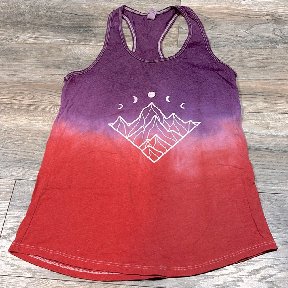 Moon phase tie dye tank